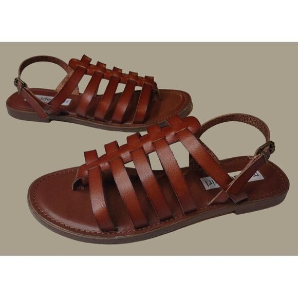 Madden Girl Women's Strapper Style Brown Gladiator Slingback Sandals Size 7M - Picture 1 of 10